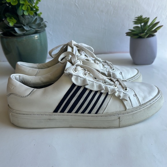 Tory Burch Ruffle Fashion Sneakers, White, 8 M - Picture 2 of 14